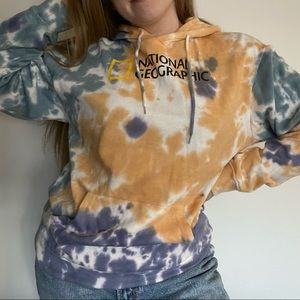 National Geographic Tie Dye Graphic Hoodie